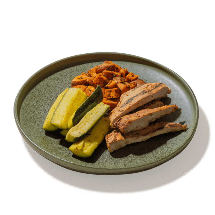 #01 Grilled Chicken, Sweet Potatoes & Zucchini