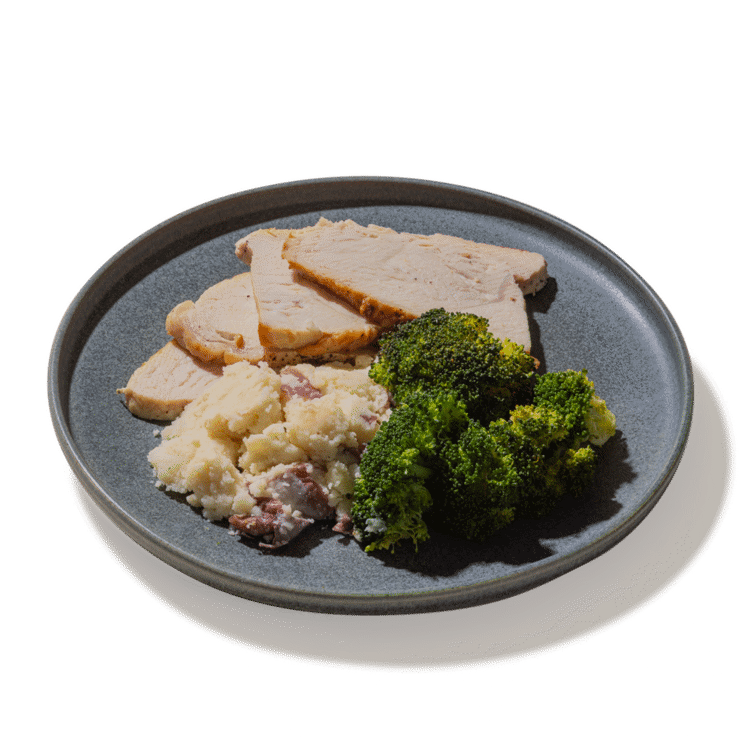 #25 Turkey Breast, Red Skin Mashed Potatoes & Roasted Broccoli